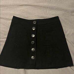 ZARA Black Button-Up Women's Skirt XS